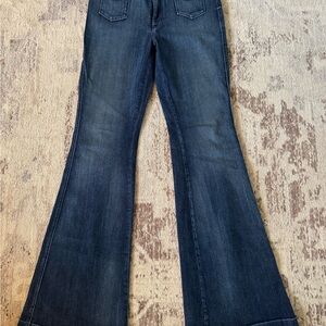 7 For All Mankind Blue Flare & Wide Leg Jeans